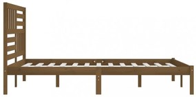 vidaXL mézbarna tömör fenyőfa ágykeret 200 x 200 cm