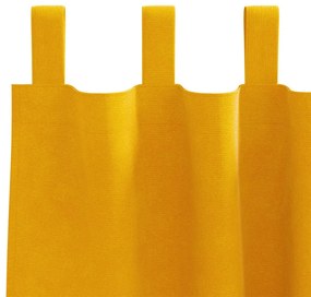 Függönyök függönyökkel 2 pcs mustársárga 140 x 225 cm Bársony