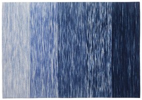 Kék gyapjúszőnyeg 160 x 230 cm KAPAKLI Beliani
