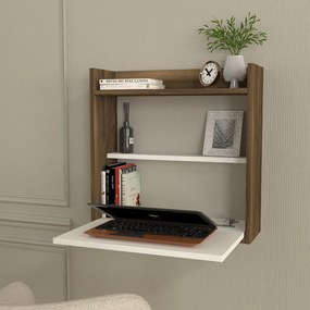 Íróasztal Laptop - White, Walnut