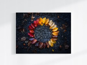 Poszter Kör Mandala Levelek Ősz Természet 100x75