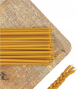 Ortodox gyertyák 17 cm 30 db méhviaszból natúr imádsághoz