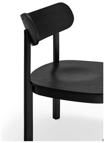 Fekete fotel kőrisfa dekorral Nara - Teulat