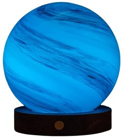 Sötét natúr színű LED asztali lámpa üveg búrával (magasság 13 cm) Polar Cloud – Gingko