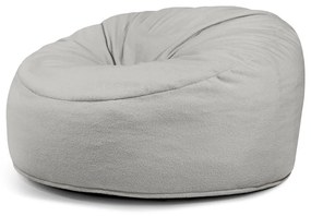 Világosszürke buklé babzsákfotel Om 135 – SLOWDOWN