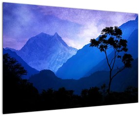 Kép - Éjszakai ég Nepálban (90x60 cm)