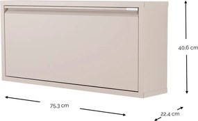 Szürkésbarna fém billenő ajtós-függő cipőtartó 75x41x22 cm Billy – Spinder Design