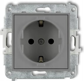 Karlik Mini szimpla aljzat Z/u Schuko 2P+Z szürke matt 27MGP-1sp