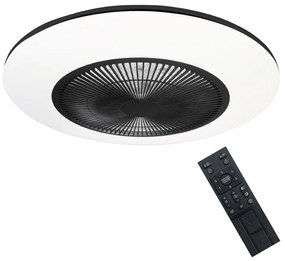 Brilagi - LED Dimmelhető lámpa ventilátorral AURA LED/38W/230V fekete + távirányító