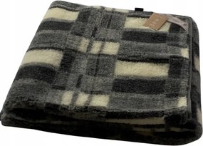 Merinó gyapjú takaró 220x200 Belar kockás grafit rehabilitációs termékek p