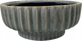 Virágcserép Bonsaihoz 26cm Skandináv kék kerek lapos fedél