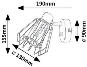 Rabalux 73067 - Fali spotlámpa EMERENCIA 1xE14/40W/230V