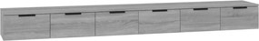 vidaXL 2 db szürke sonoma színű szerelt fa faliszekrény 102x30x20 cm