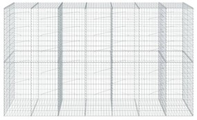 horganyzott vas gabion kosár fedéllel 350 x 100 x 200 cm