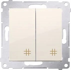 Keresztkapcsoló dupla krémszínű Simon 54 kapcsoló