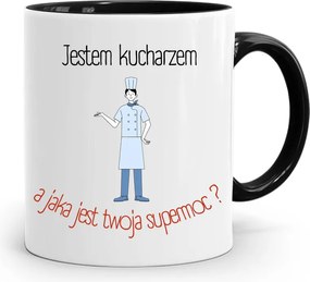 Fekete Bögre Szakácsnak Szupererős, fényképes nyomattal