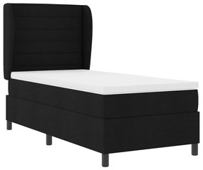 Box Ágy Zsebtavas Matraccal Fekete 100x200 cm Szövet