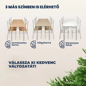 PAUL étkezőgarnitúra, 5 részes, sötét tölgy Casaria