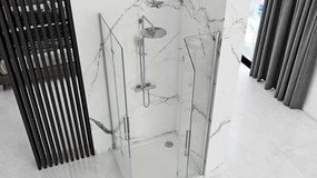 Zuhanykabin Rea Molier Chrome Double 100x100