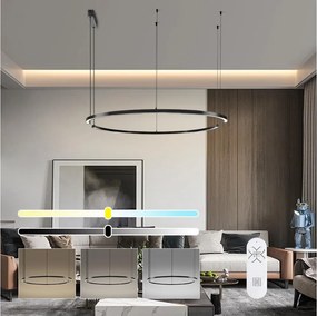 Immax NEO 07329L - LED dimmelhető, kábelre függeszthető csillár FINO 72W/230V 120 cm fekete Tuya+ távirányító