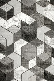 Nappali Szőnyeg Szürke Fehér Frizurás Puha Vastag Gyapjú Amelia 140x190 cm