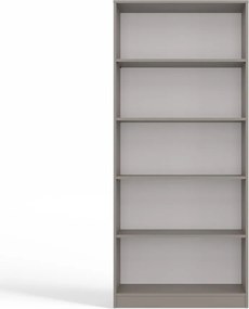 R80 polcos szekrény, könyvtartó, 80x182x30 cm, agyag színű