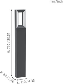 EGLO 98728 RIFORANO Modern Kültéri Állólámpa Fehér, Fekete LED IP54