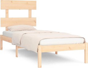 vidaXL Single tömör fa ágykeret 90 x 190 cm