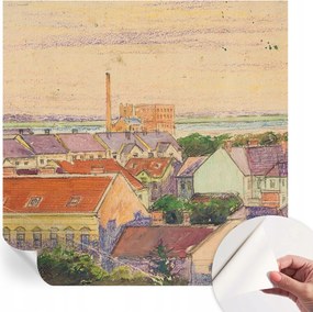 Modern öntapadós fotótapéta falra Városi tetők 250x250 cm