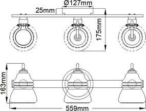 Kichler Talland KL-TALLAND3-PC-BATH Fali lámpa 3x3.5W/G9 IP44