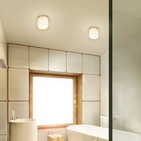 RENDL VENICE 23 stropní čiré sklo/opálové sklo/chrom 230V LED E27 11W IP44