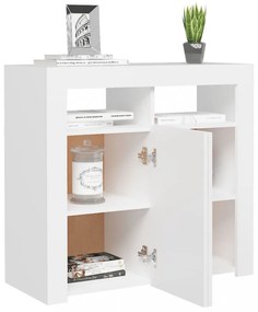 fehér tálalószekrény LED-világítással 80 x 35 x 75 cm