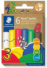 Modellező gyurma készlet, STAEDTLER Noris® jumbo 842, 6 különböző szín (TS842C6)