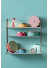 Rózsaszín dekoratív fém tárolódoboz ø 16x6 cm Double Funky – PT LIVING