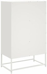 fehér acél magasszekrény 68x39x111,5 cm