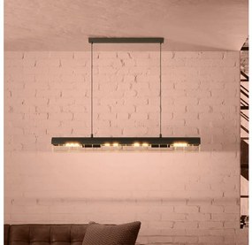 Eglo 390059 - Csillár zsinóron ALFONSINE 4xE27/40W/230V fekete/arany