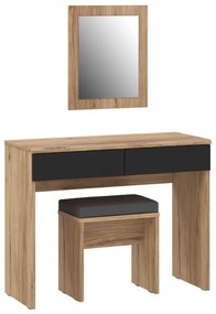 Toalettasztal ERO + puff barna/fekete