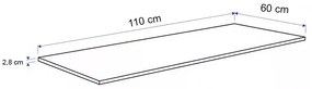 Konyhai munkalap 110 x 60 x 2,8 cm Beton