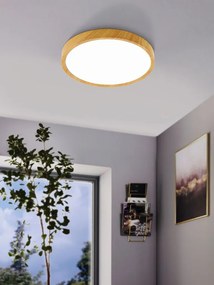 EGLO 98602 MUSUTIRA Ufo Lámpa Fehér, Világos Fa LED IP20