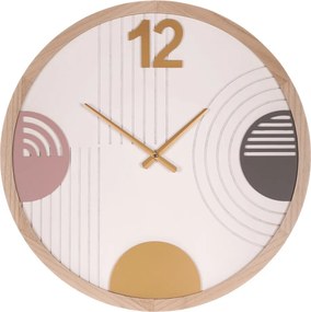 Falióra 60 cm átmérő MDF fa kerettel színes körmintával
