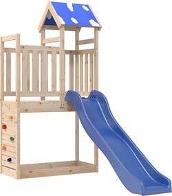 vidaXL tömör fenyőfa kültéri játszószett