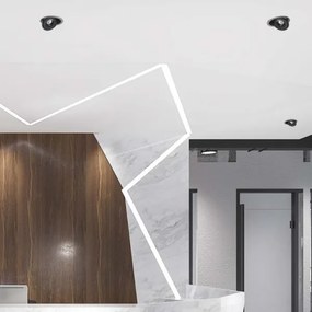 LED beépíthető spotlámpa 12W/230V 3000/4000/6400K, 12 cm, fekete