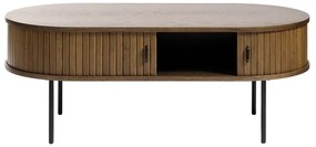 Natúr színű dohányzóasztal tölgyfa dekorral 60x120 cm Nola – Unique Furniture