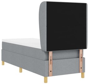 Boxspring Ágy Matrac Hajnali Szürke 80x200 cm Szövet