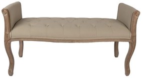 Clayre & Eef kétszemélyes vintage fa ülőpad – barna 113x44x60 cm