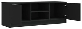 fekete szerelt fa TV-szekrény 102 x 35 x 36,5 cm