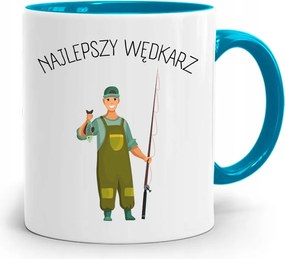 Kék Horgász Bögre Horgász Legjobb Horgász Nyomtatott Fotóval