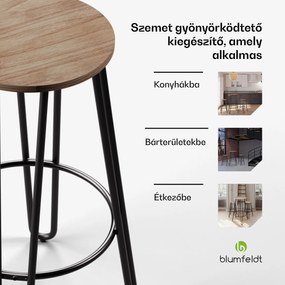 Blumfeldt 1 db. Hamilton bisztró szék Ø33 cm Fa acélkeret