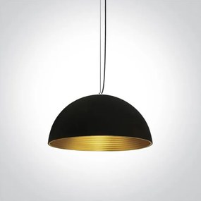 ONE LIGHT 63022-B-BS BOWL SHADE Modern Függesztett Lámpa Fekete, Sárgaréz E27 IP20