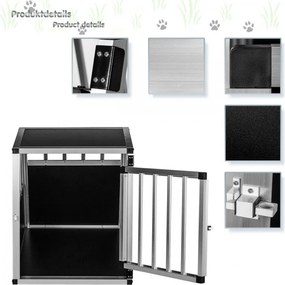 Kutyaszállító box aluminium 54 × 69 × 60 cm M